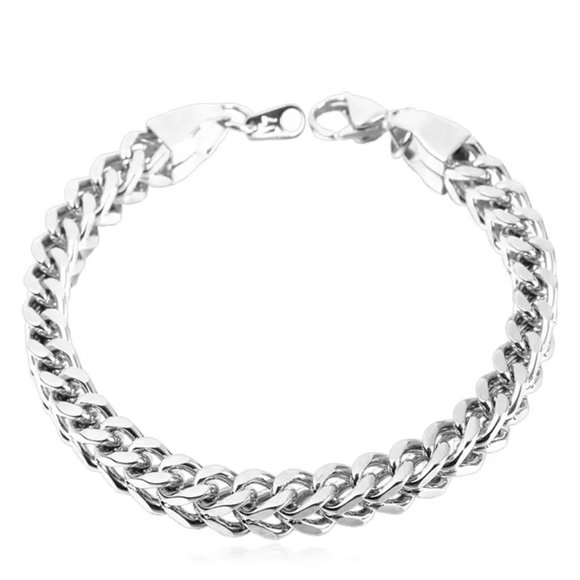 Stainless Steel Big Chunky Chain Bracelet - Picture 4 of 7